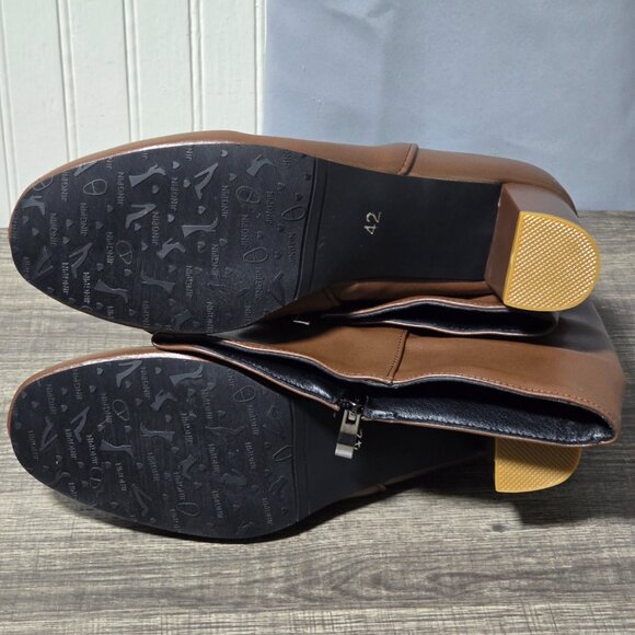 Mid Calf Long Zip Up High Heel Boots - US10 -  42 - New - Picture 4 of 4